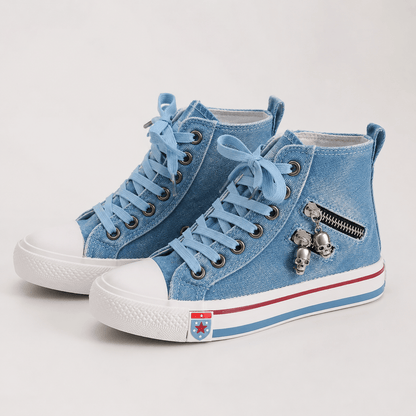 Skyline High-Top Canvas Sneakers