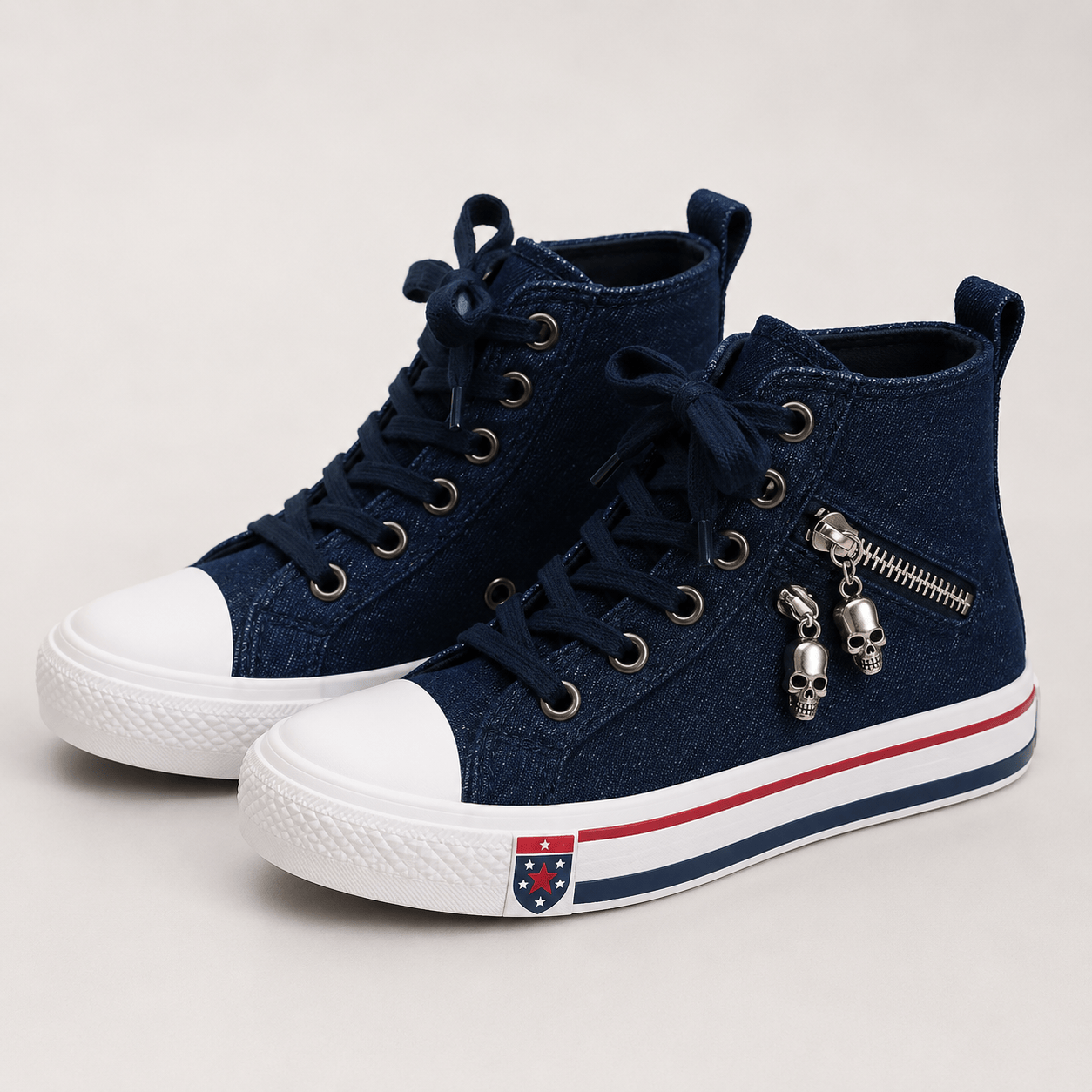 Skyline High-Top Canvas Sneakers