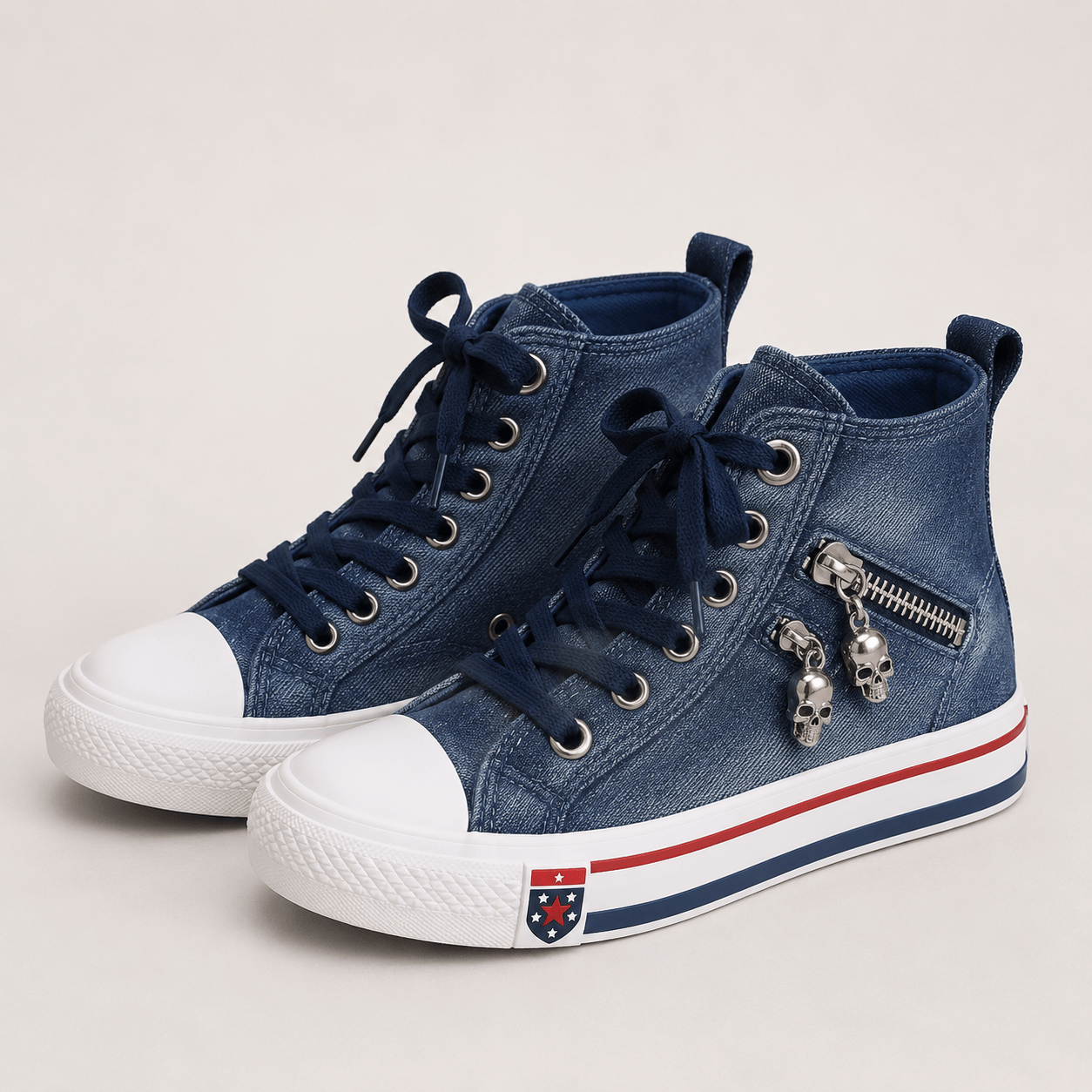 Skyline High-Top Canvas Sneakers