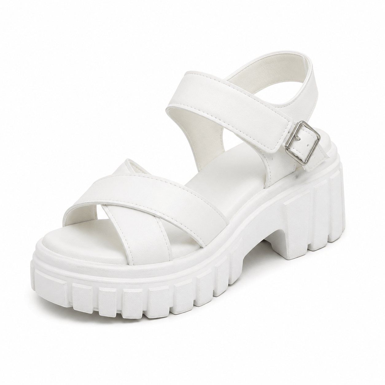 Signature Buckle Leather Sandals