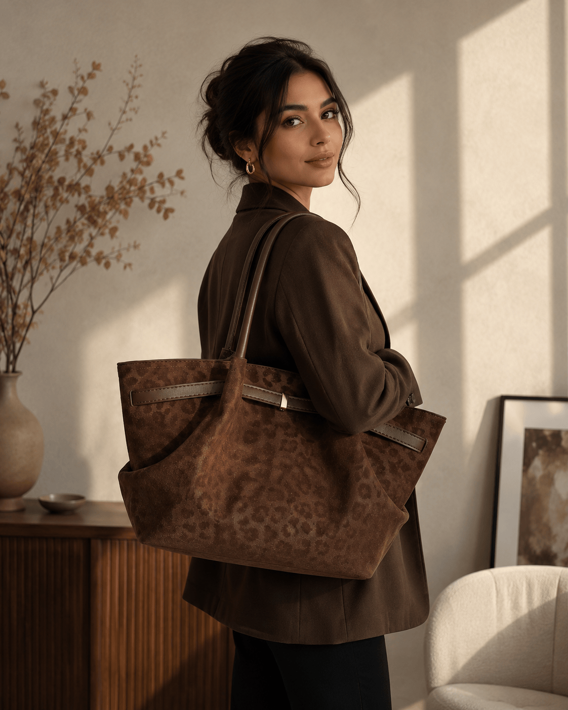 Quilted Patchwork Urban Shoulder Tote