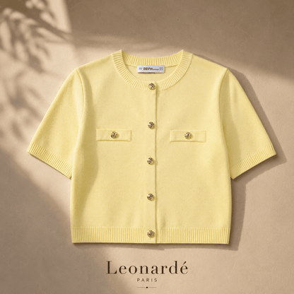 Elegant Quarter-Sleeve Fashion Top