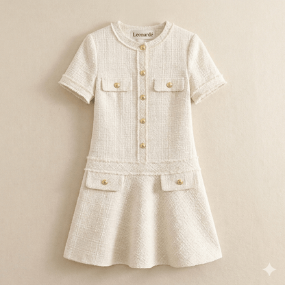 Round Neck Pullover Texture Short Dress