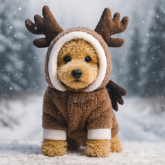 Autumn And Winter Christmas Four Legs Thick Fleece Warm Dog Coat