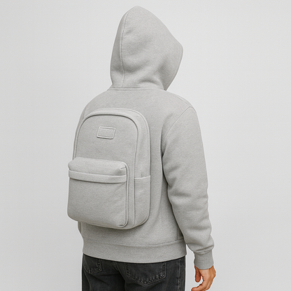 Practical & Anti-Theft Minimalist Grey Backpack – Smart & Stylish for Everyday Use