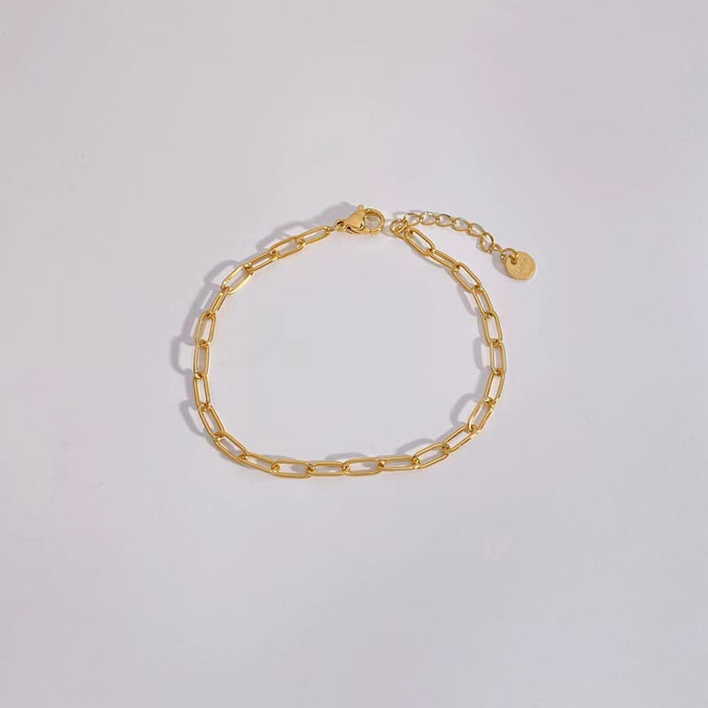 🔗 Titanium Steel Geometric Chain Bracelet