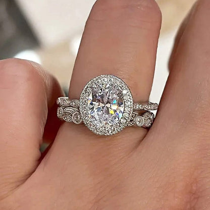 💍 Light Luxury Zircon Geometric Ring Set