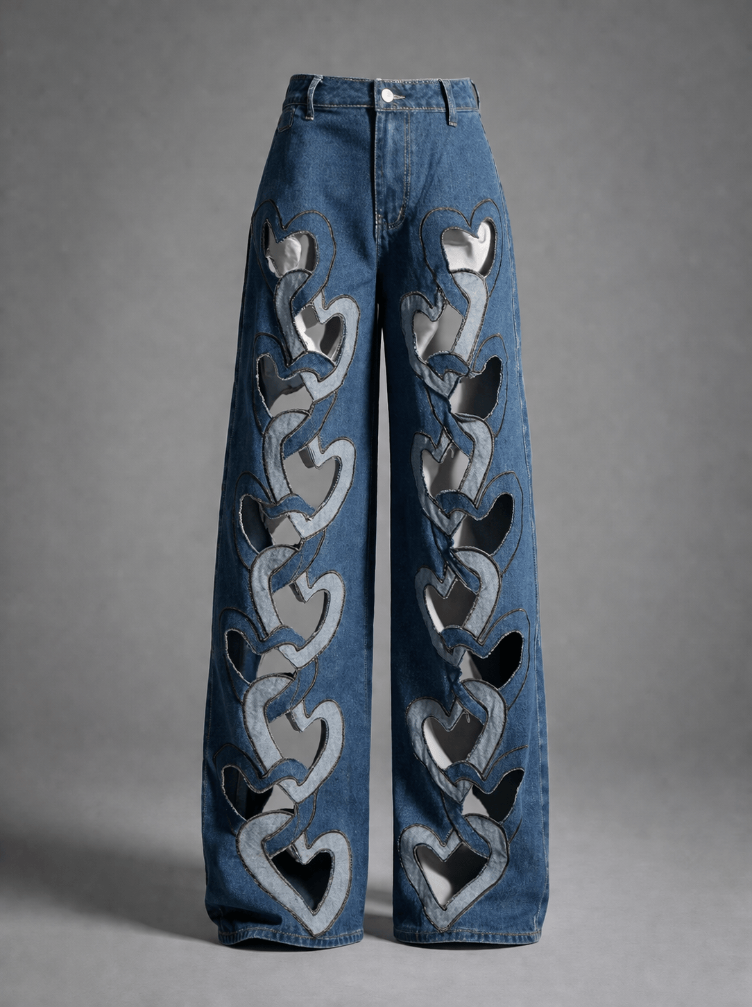Street Rebel Distressed Wide-Leg Jeans