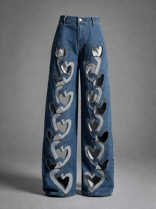 Street Rebel Distressed Wide-Leg Jeans