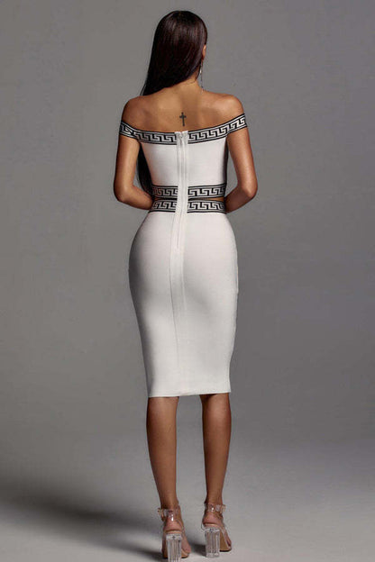 Celeste One-Shoulder Sheath Midi Dress