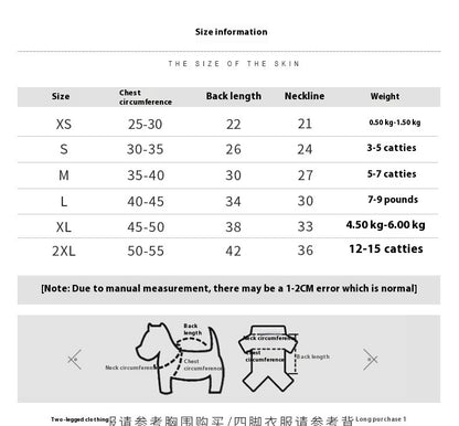 Warm And Cute Clothes For Four-legged Anti-lint Cat And Pet