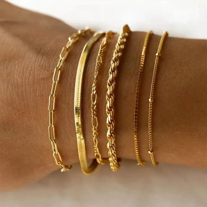 🔗 Titanium Steel Geometric Chain Bracelet