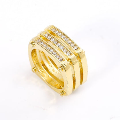 👑 Gold Geometric Men's Statement Ring