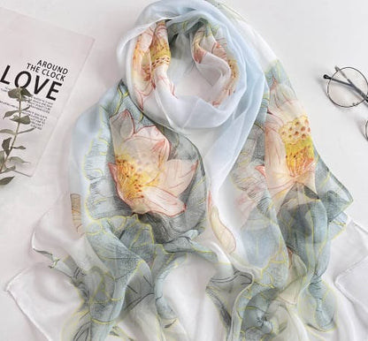 🌸 Luxury Printed Square Fashion Scarf