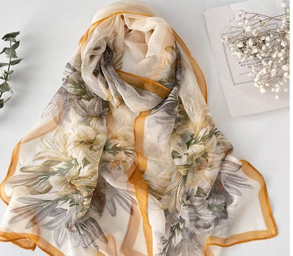 🌸 Luxury Printed Square Fashion Scarf
