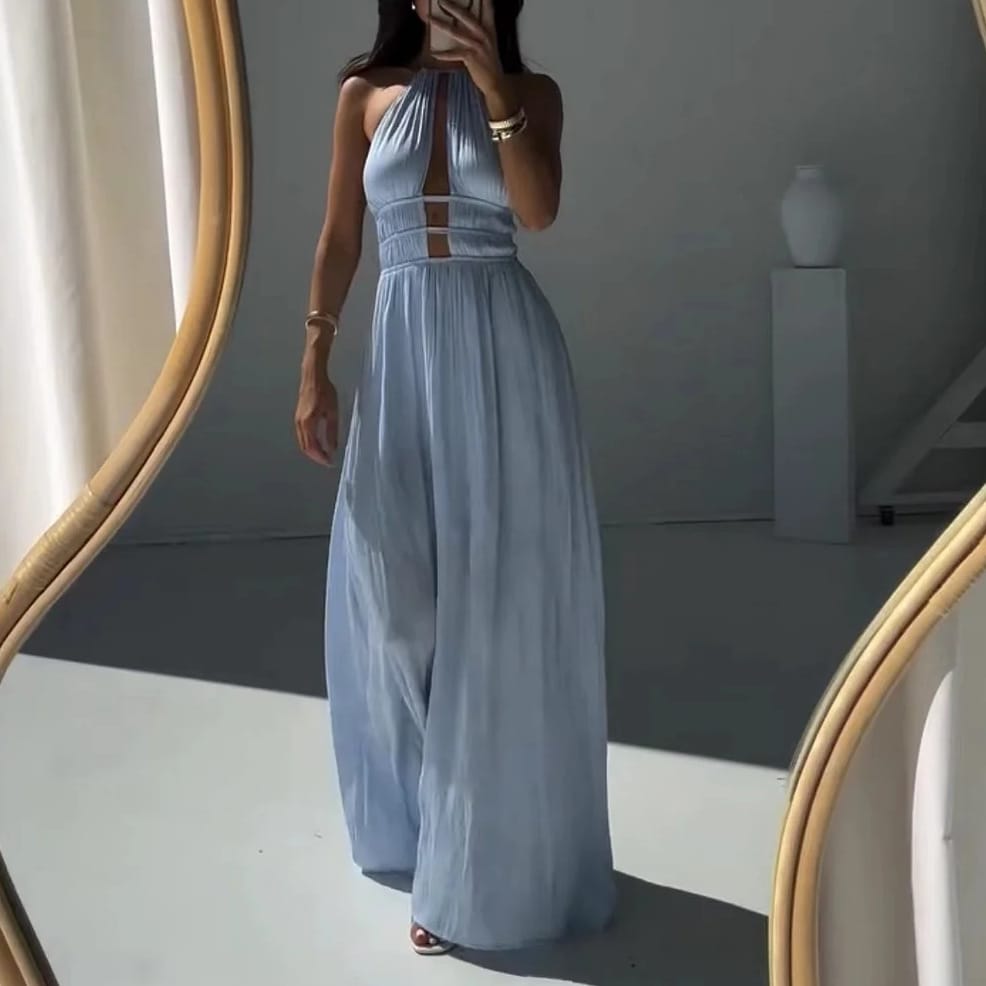 Women's Sleeveless One-Step Maxi Dress