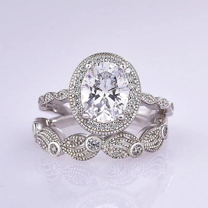 💍 Light Luxury Zircon Geometric Ring Set