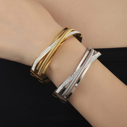 ⭕ Minimalist Titanium Steel Circle Bracelet