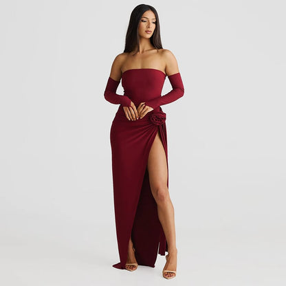 Women's Floral Backless Maxi Dress