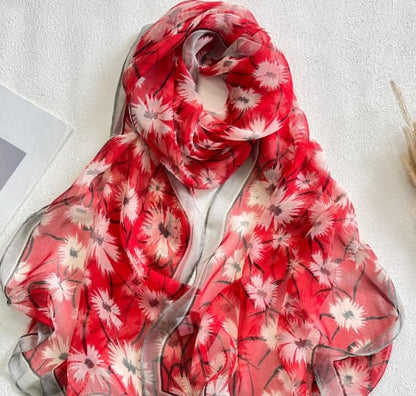 🌸 Luxury Printed Square Fashion Scarf
