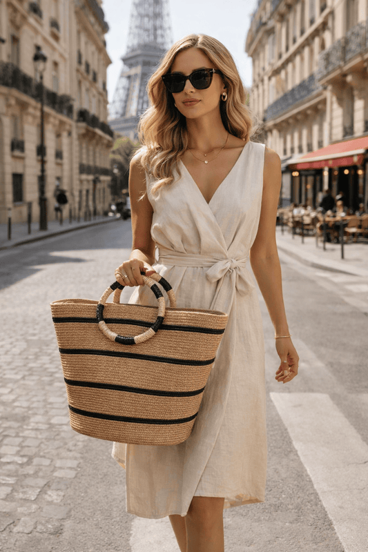 Chic Woven Summer Beach Bag – Effortless Style for Sunny Days