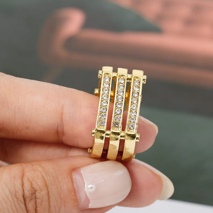 👑 Gold Geometric Men's Statement Ring