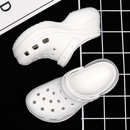 🍬 Mint Green Platform Hole Shoes – Candy-Colored Comfort with a Boost!