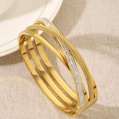 ⭕ Minimalist Titanium Steel Circle Bracelet