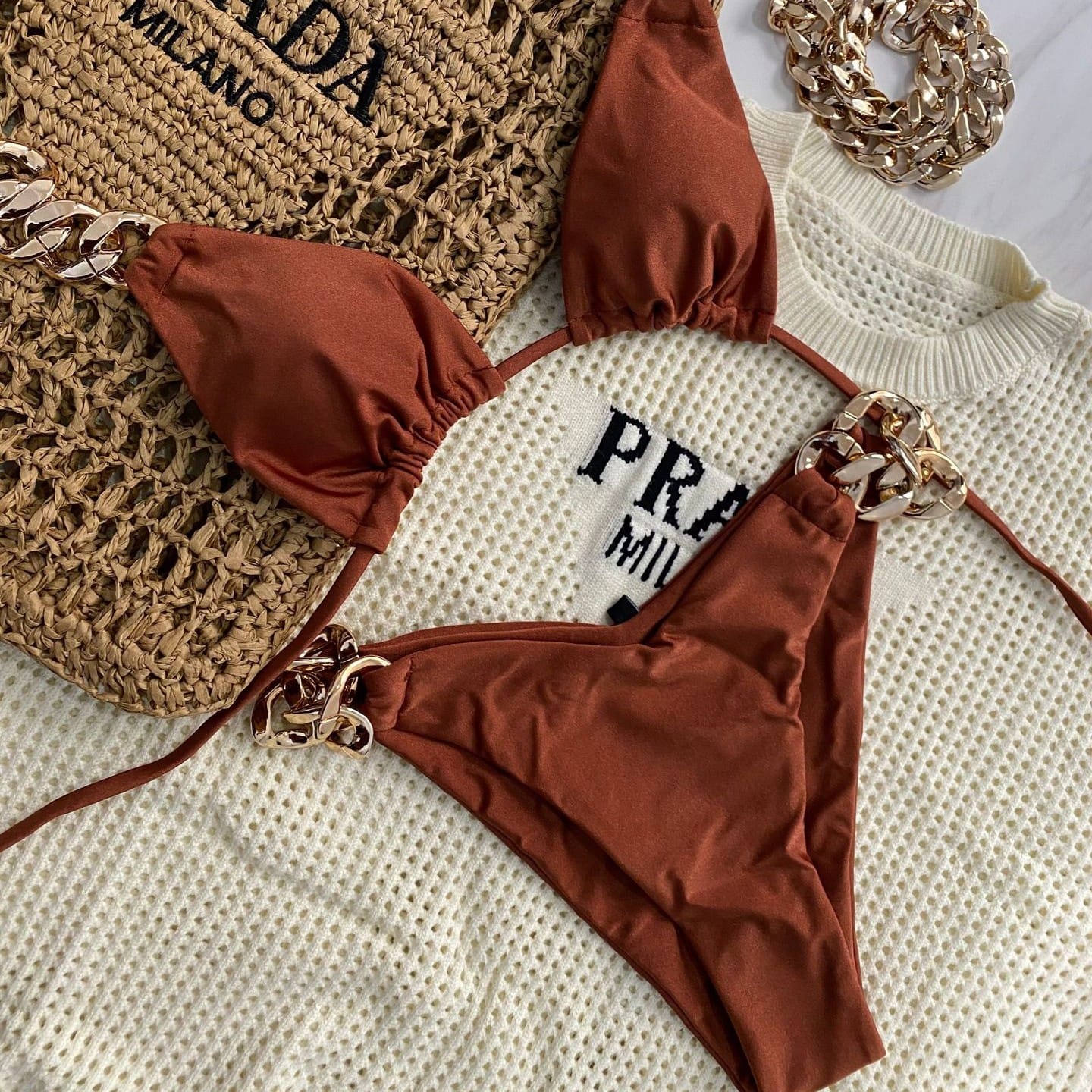 Luxe Ring Detail Bikini Set