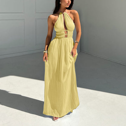 Women's Sleeveless One-Step Maxi Dress